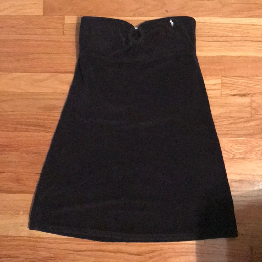 Ralph Lauren black tube top coverup